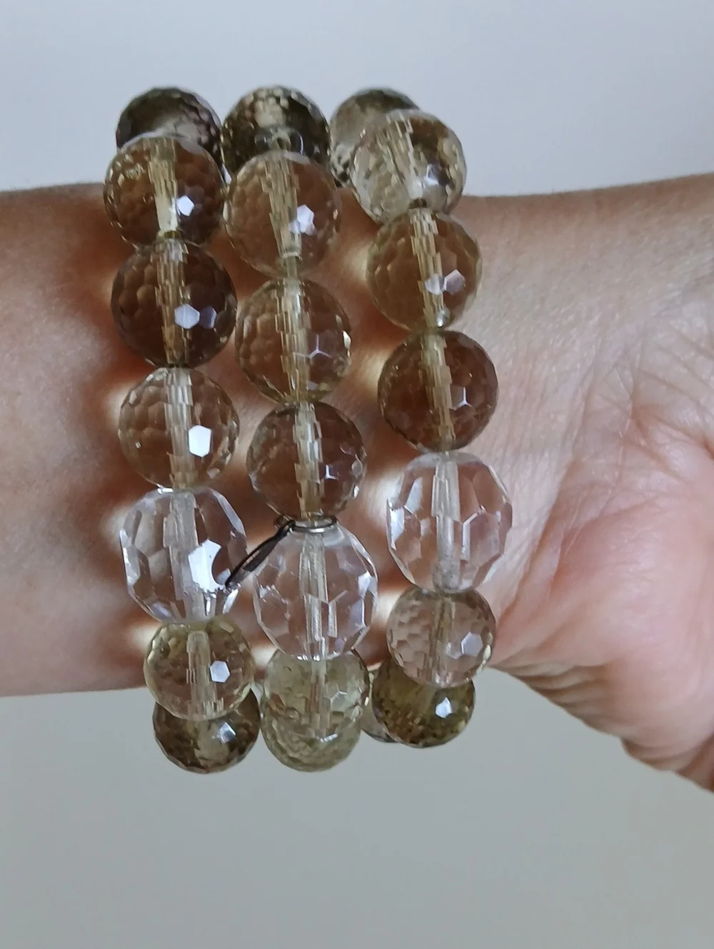 Black onyx  Stone Silver Beaded Stretch Bracelet